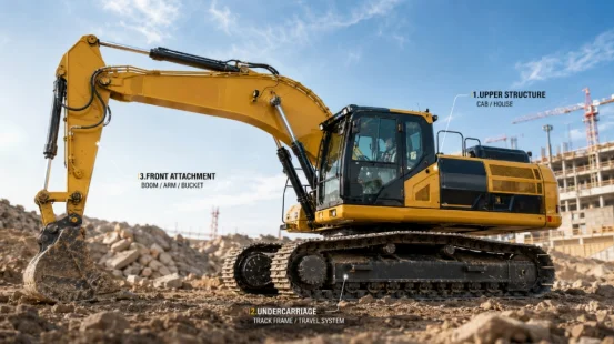 What Are the Three Main Parts of an Excavator Guide & Diagram